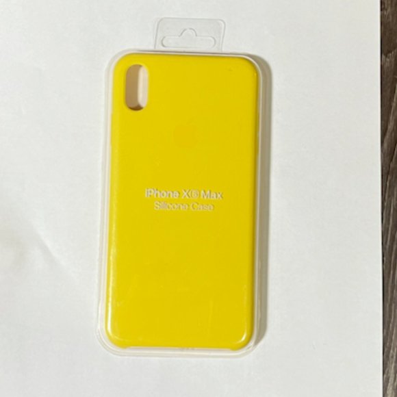 New iphone Xs Max Yellow Silicone Case - Picture 1 of 2